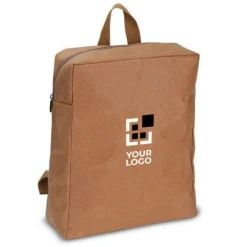 Gift Campaign Zaino di carta kraft foderato in cotone 105g/m2 con rinforzo in schiuma><noscript><img width=