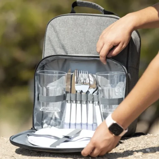 Gift Campaign Zaino frigo promozionale riciclato accessoriato escursioni RPET Picnic> Borse Termiche