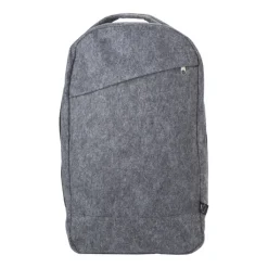 Gift Campaign Zaino in feltro RPET con logo e tasca sul davanti con chiusura lampo.> Zaini Da Viaggio