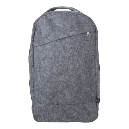 Gift Campaign Zaino in feltro RPET con logo e tasca sul davanti con chiusura lampo.> Zaini Da Viaggio