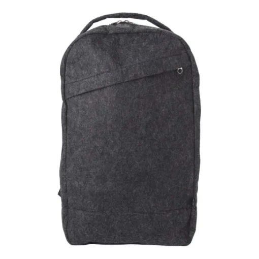 Gift Campaign Zaino in feltro RPET con logo e tasca sul davanti con chiusura lampo.> Zaini Da Viaggio