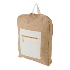 Gift Campaign Zaino in juta e cotone con tasca personalizzabile e cerniera frontale> Zaini Da Viaggio