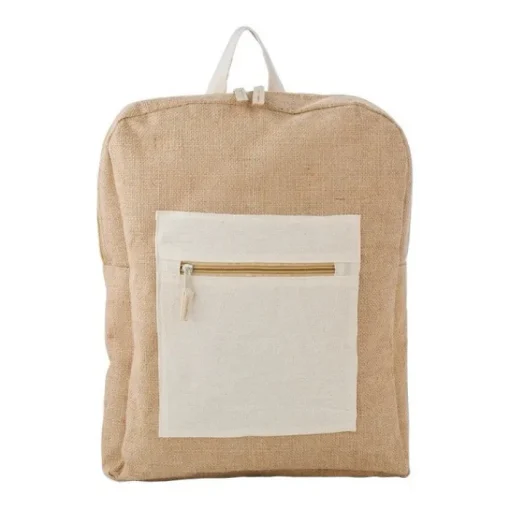 Gift Campaign Zaino in juta e cotone con tasca personalizzabile e cerniera frontale> Zaini Da Viaggio