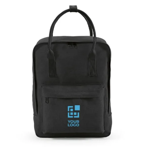 Gift Campaign Zaino in tela in cotone riciclato 450 g/m2 con manici e tasca frontale> Zaini Da Viaggio