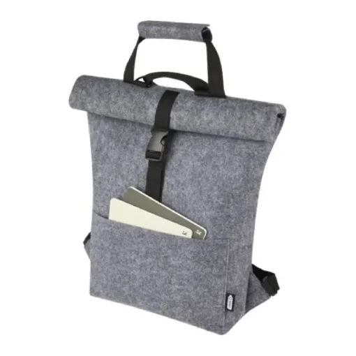 Gift Campaign Zaino multifunzionale roll top in feltro riciclato con logo 13l> Zaini Da Viaggio