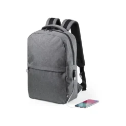 Gift Campaign Zaino promozionale riciclato tasca frontale USB porta pc 15'' Investor> Gadget Per La Scuola|Zaini Porta Pc