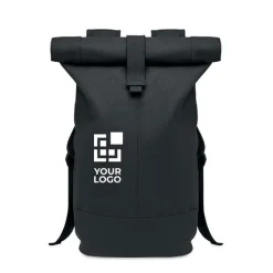 Gift Campaign Zaino promozionale Rolltop chiusura velcro fondo in RPET 340g/m2 Roll></noscript> Zaini Da Viaggio