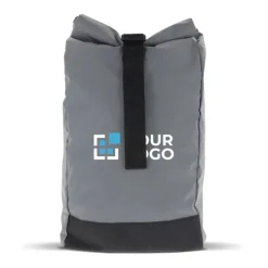 Gift Campaign Zaino roll-top di poliestere riflettente con fibbia nera 17l><noscript><img width=
