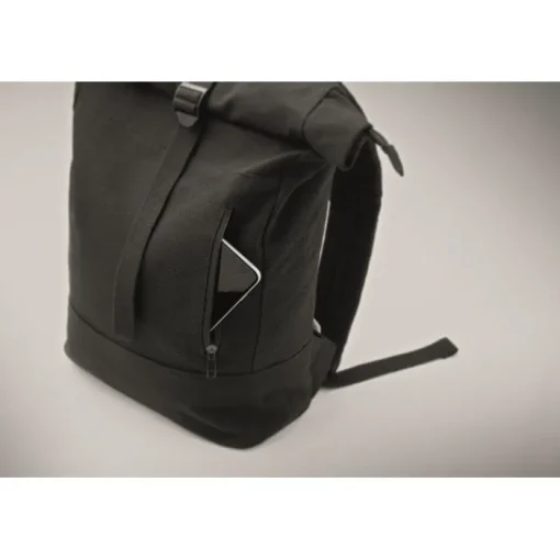 Gift Campaign Zaino roll-top in cotone e poliestere riciclato con tasca per pc 15''> Zaini Porta Pc