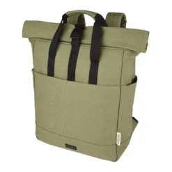 Gift Campaign Zaino rolltop in cotone riciclato certificato 330g/m2 con tasca pc 15”> Zaini Porta Pc