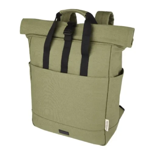 Gift Campaign Zaino rolltop in cotone riciclato certificato 330g/m2 con tasca pc 15”> Zaini Porta Pc