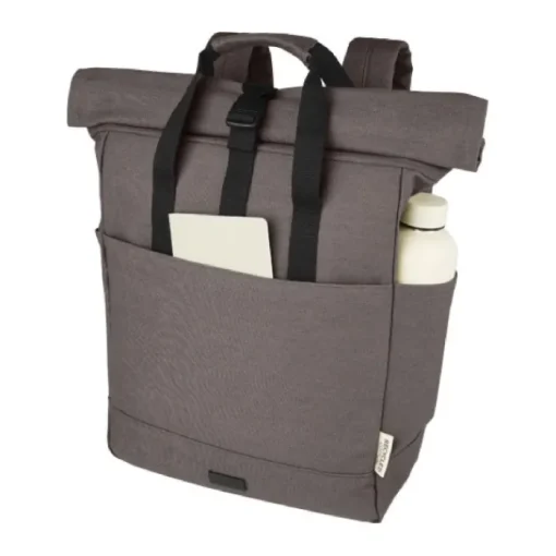 Gift Campaign Zaino rolltop in cotone riciclato certificato 330g/m2 con tasca pc 15”> Zaini Porta Pc