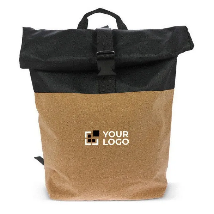 Gift Campaign Zaino roll-top in rPET e sughero con scomparto per pc e tablet da 15''> Zaini Porta Pc