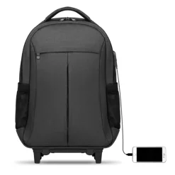 Gift Campaign Zaino trolley con logo e rotelle USB con tasca porta pc 15'' Wheels> Zaini Porta Pc